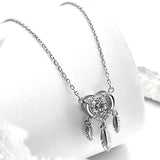 925 Sterling Silver Heart Chain Women Girls Feather Tassel Rhinestone Clavicle Choker Necklace Wedding Birthday Jewelry Gifts A