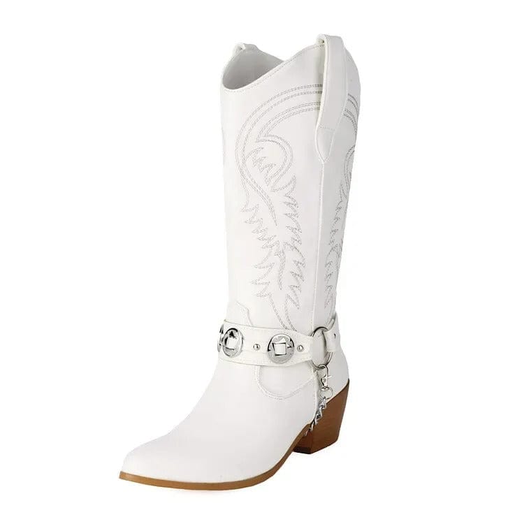 Äkta cowboy boots dam Vit / 35