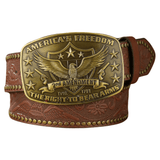American's Freedom westernbälte Mörkbrun / 120cm