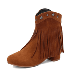 Ankelboots i Mocka med Fransar Brun / 35