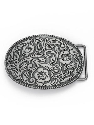 Antik Pion Blomster Bältesspänne Antik silver