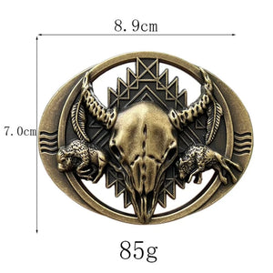 Bältespänne buffalo dödskalle