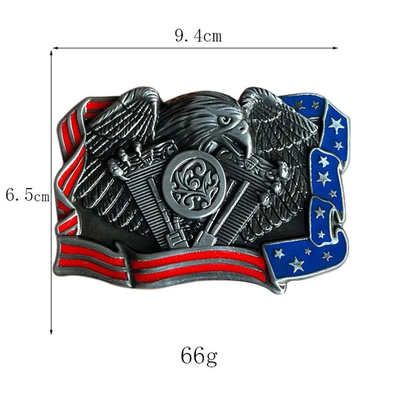 Bältespänne örn motor usa biker Silver