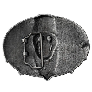 Bältesspänne cowboy dödskalle korsade gevär western stil