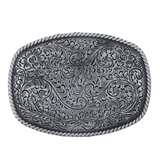 Bältesspänne retro blomma western stil zinklegering Silver