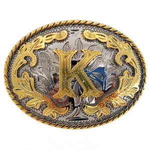 Bältesspänne western med bokstav K