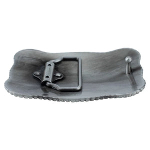 Bältesspänne western stil med tjur huvud antik silver finish