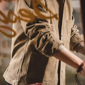 Beige jacka herr