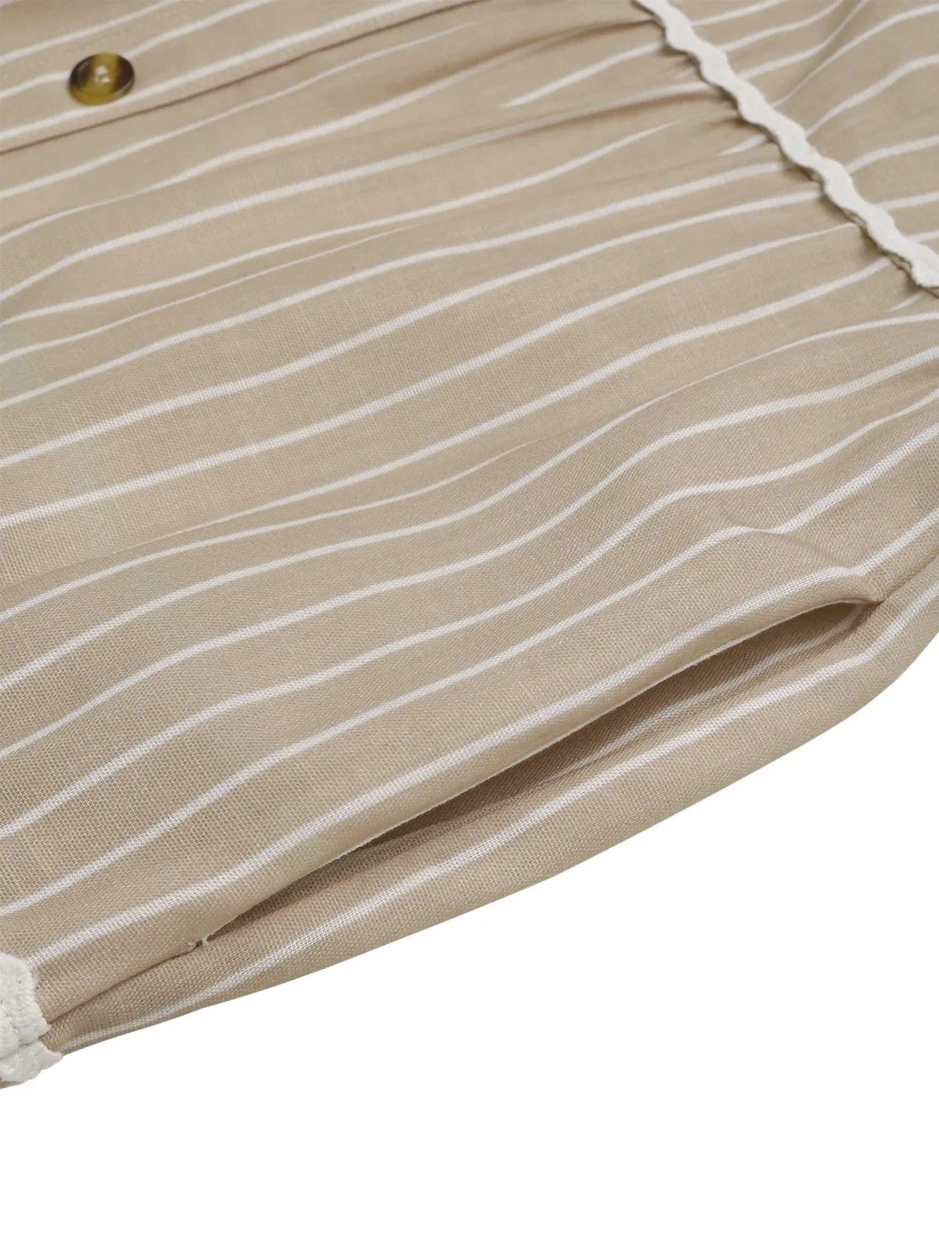 Beige randig klänning