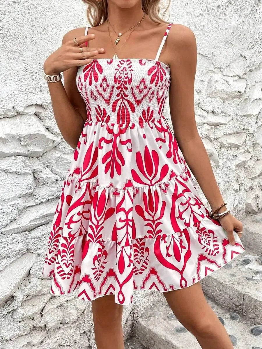 Blommig sommarklänning med smock
