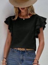 Blus volang Svart / S