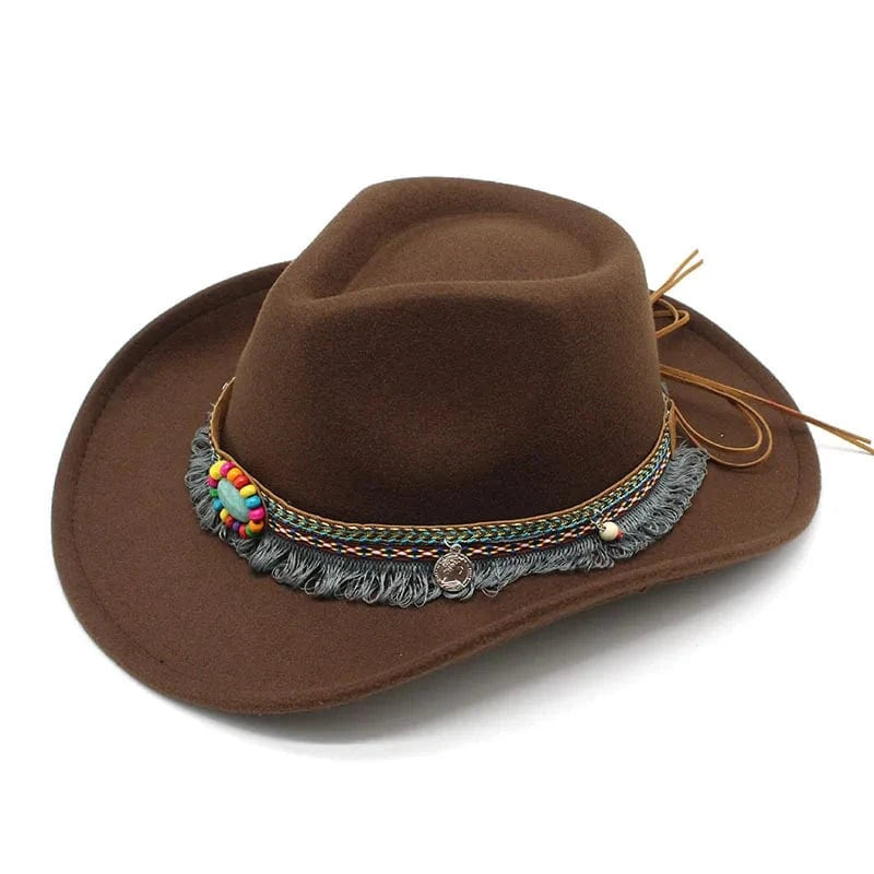 Bohemisk filt cowboyhatt