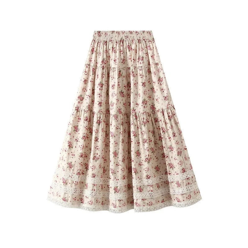 Bohemisk kjol Rosa / One Size
