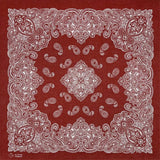 Bohemisk Vinröd Bandana med Mandala-mönster Vinröd