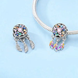 Boho silverberlock drömfångare Flerfärgad