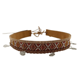 Boho westernhattband Brun / 1 stycke
