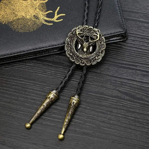 Bolo tie med 3D-hjorthuvud i metall