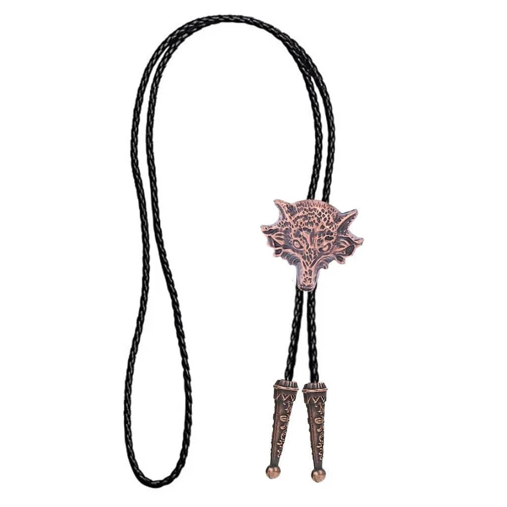 Bolo tie med 3D-varghuvud i metall