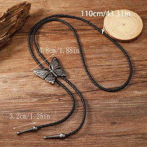 Bolo tie med fjäril i metall