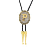 Bolo tie med initial A–Z i tvåtonad metall P