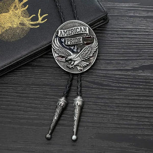 Bolo tie med örn och "American Pride"-emblem