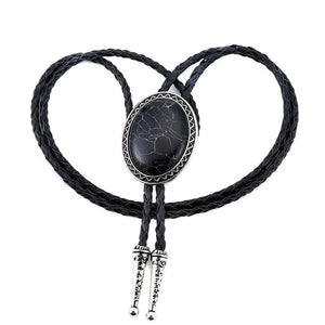 Bolo tie med oval ädelstensimitation