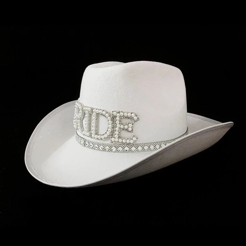 Bride Cowgirl Hatt Vit