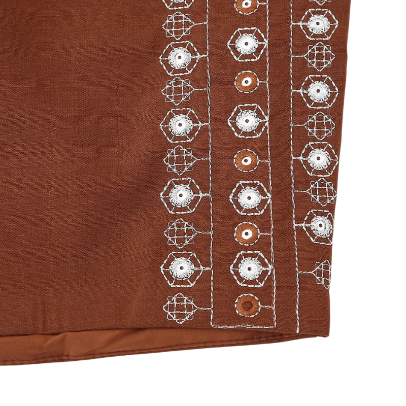 Broderad Väst Dam med Paljetter