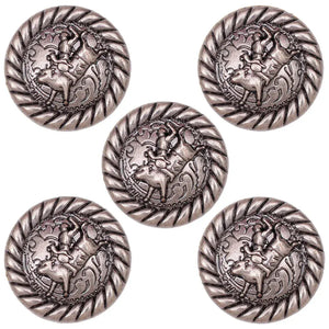 Bull Rider Concho Antik Silver / 19 mm