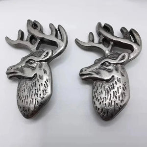 Concho Hjorthuvud i Antiksilver 39.5×25mm