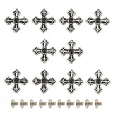 Concho korsdesign med turkos Svart / 10St