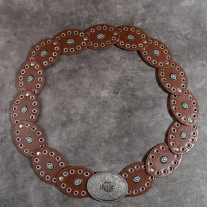Conchobälte med stora metallconcho