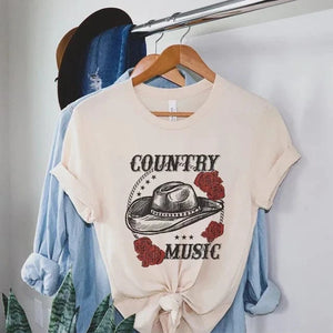 "Country Music" T-shirt Beige / S