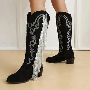 Cowboy boots med fransar