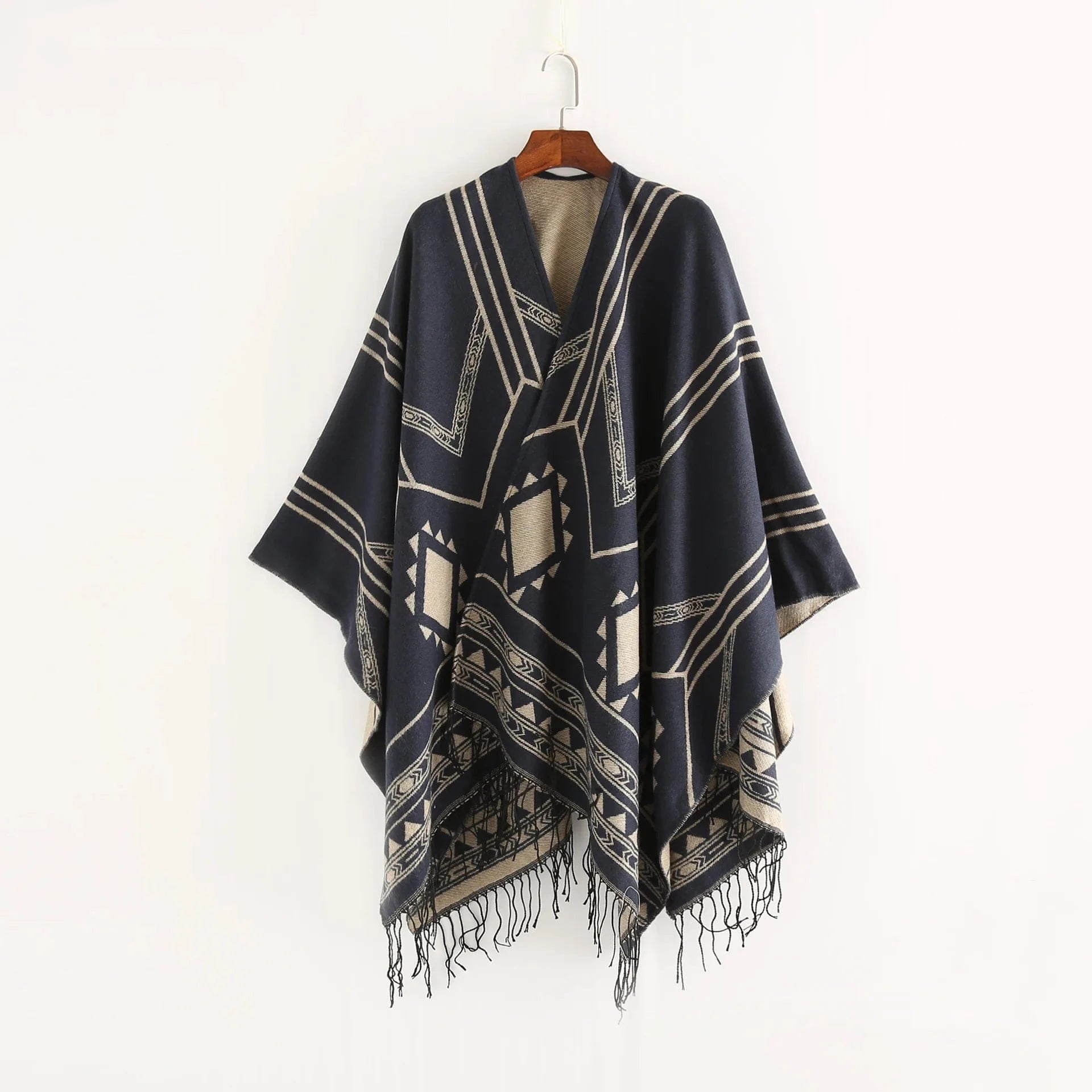 Cowboy poncho Blå / One Size
