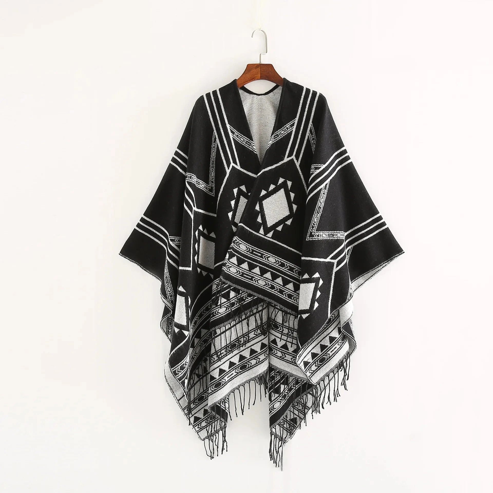 Cowboy poncho Svart / One Size