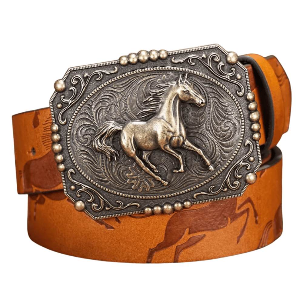 Cowboybälte hästspänne Kamel / 120cm