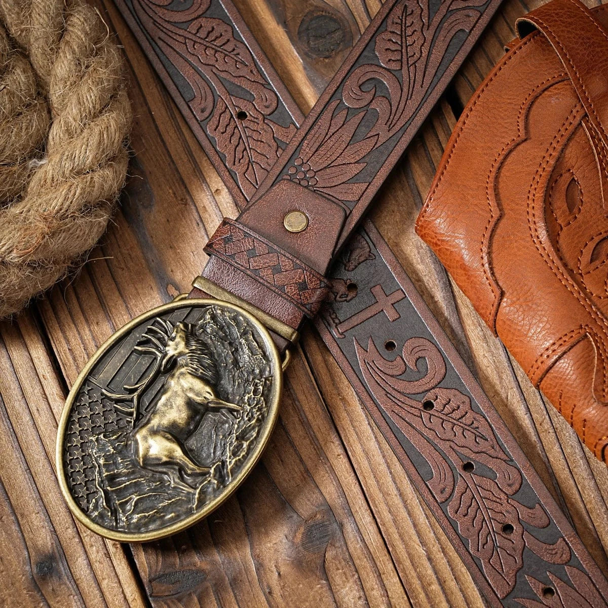 Cowboybälte hjortspänne