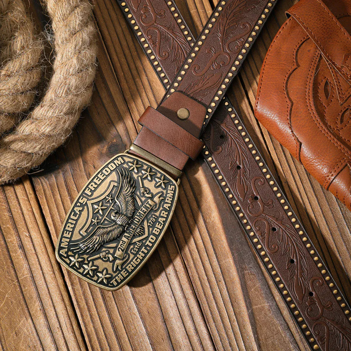 Cowboybälte med örnmotiv "America’s Freedom"