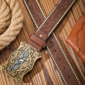 Cowboybälte med pistolmotiv