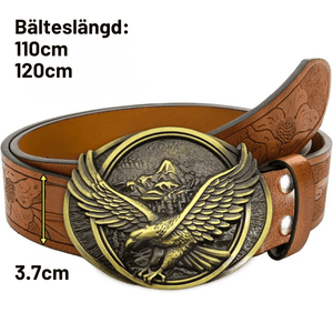 Cowboybälte med runt örnspänne