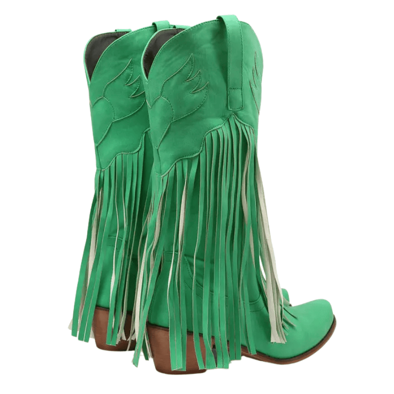 Cowboyboots med fransar och retrolook