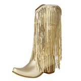 Cowboyboots med glittrande fransar Guld / 35