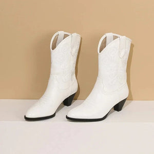 Cowboyboots med klassisk broderad westernlook