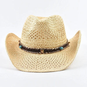 Cowboyhatt dam strå Beige / One Size