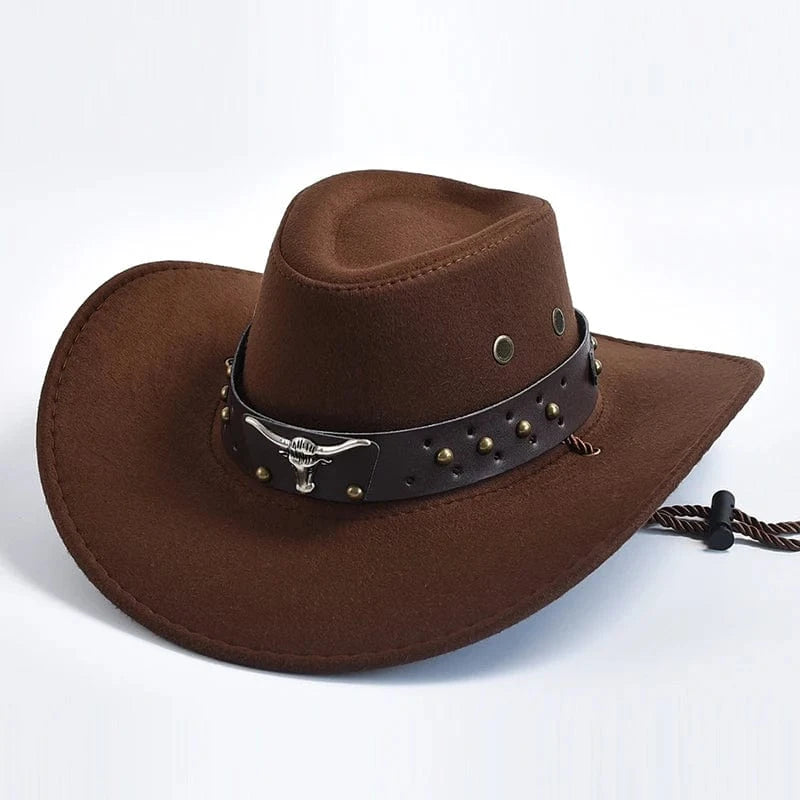 Cowboyhatt i konstmocka Kaffebrun / 56-58cm
