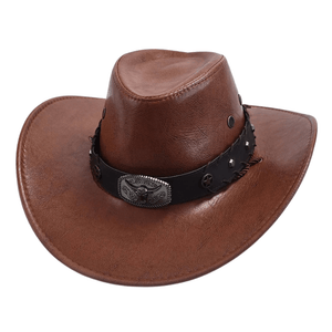 Cowboyhatt i Läderlook för Damer och Herrar