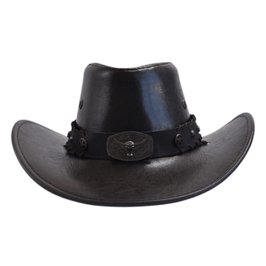 Cowboyhatt i Läderlook för Damer och Herrar Svart / 56-58cm