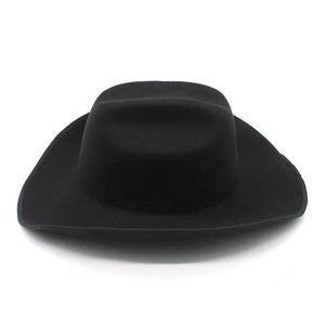 Cowboyhatt i mjuk filt med turkos pärldetalj