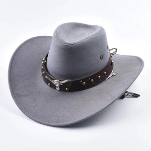 Cowboyhatt i Mjuk Mockaimitation Grå / One Size